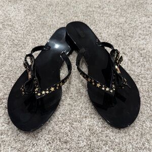 Melissa Harmonic Stars Flip Flops Black SZ 9